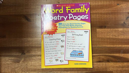 Scholastic, Word Family Poetry Pages, Grades K-12