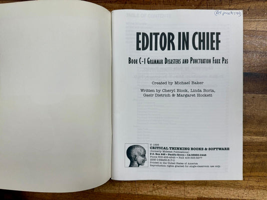 Editor in Chief C1: Grammar Disasters & Punctuation Faux Pas