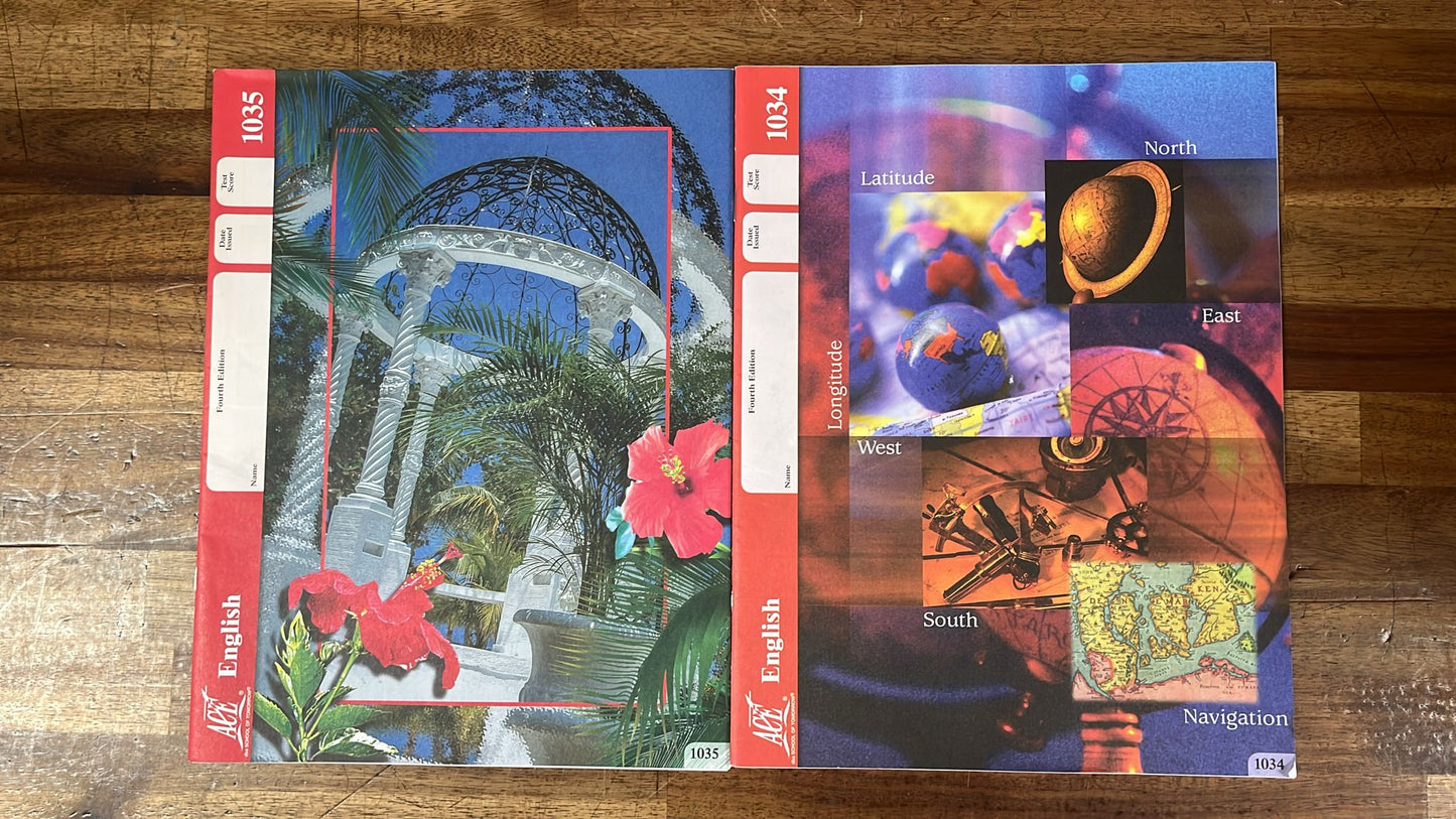 ACE School of Tomorrow English 1034-1035 4th Ed Workbooks