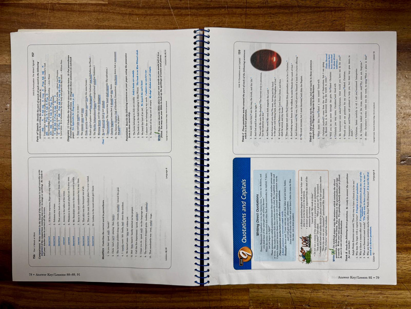 Abeka God's gift of language B Grade 5 Answer key 3rd ed