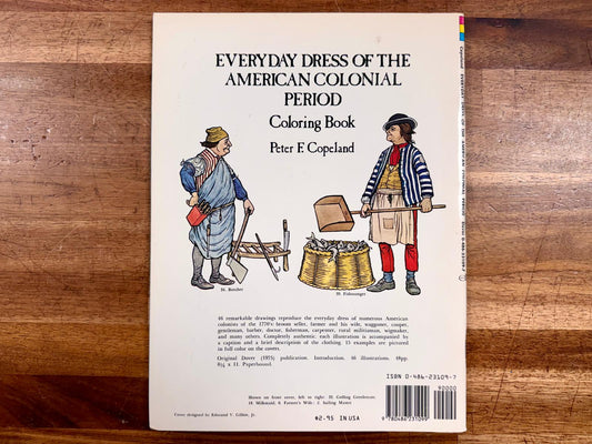 Dover Coloring: Everyday Dress of the American Colonial Period