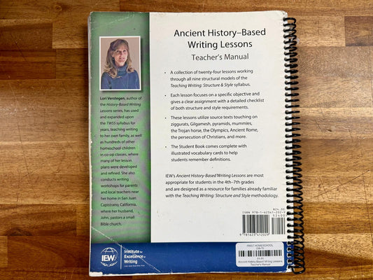 Ancient History-Based Writing Lessons Teacher Manual