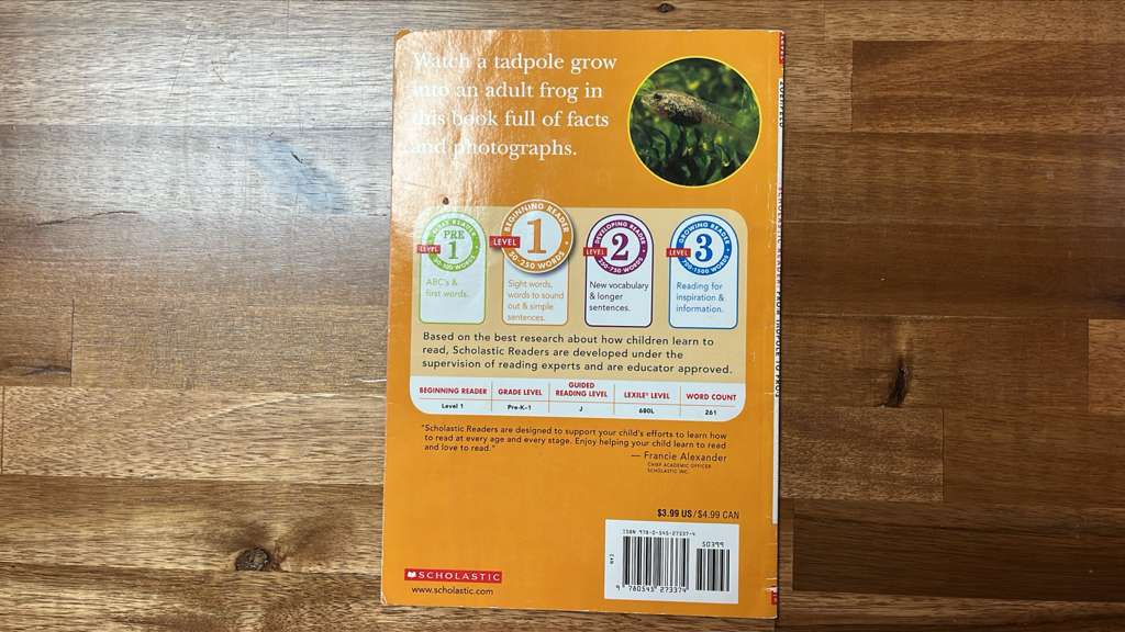 Scholastic Reader Level 1: From Tadpole to Frog