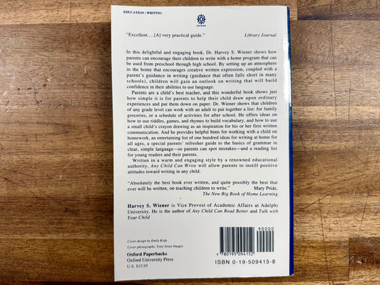 Any Child Can Write: At Home Guide... - Wiener, Good & Clean