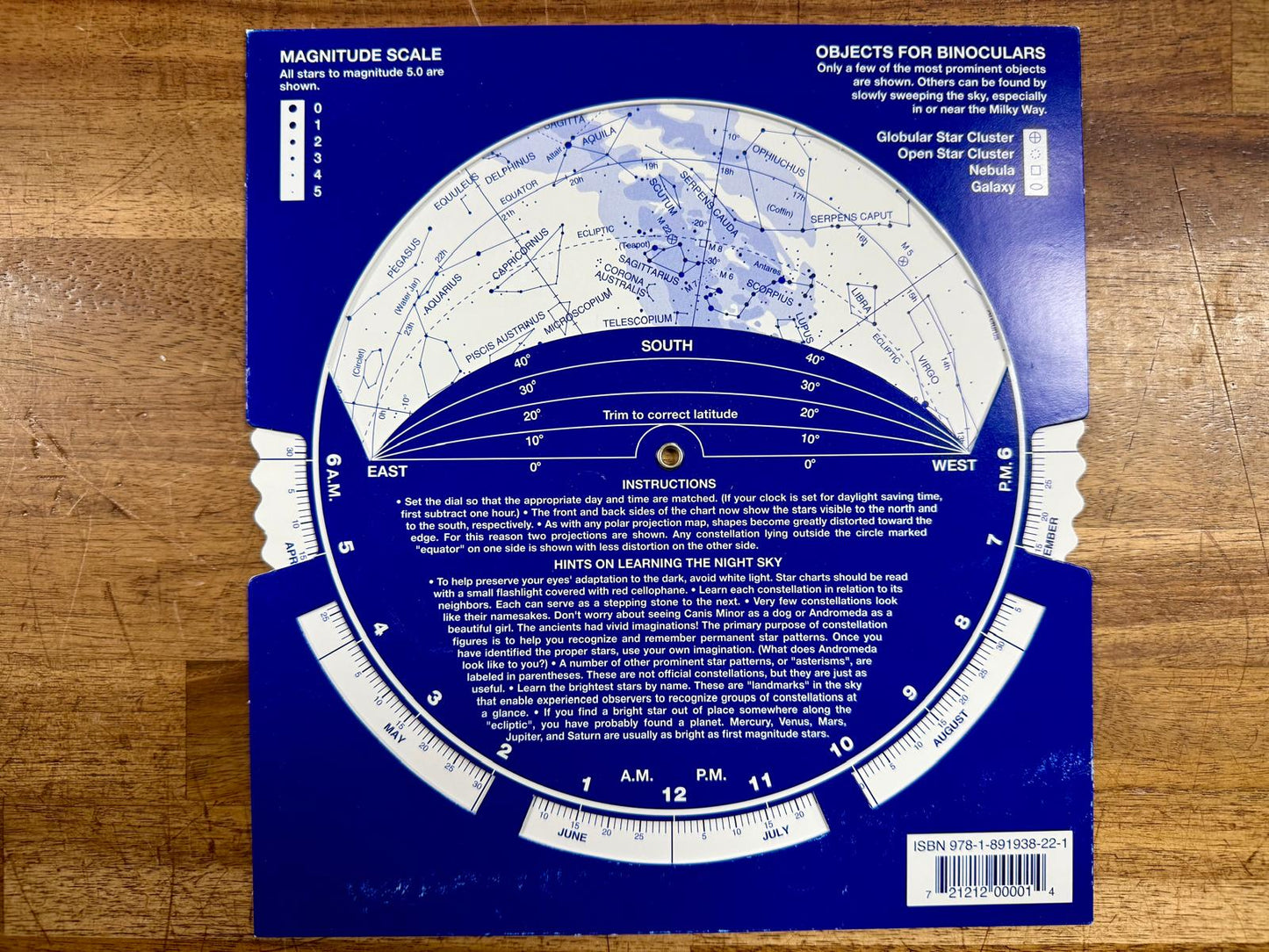 Cardboard Night Sky Planisphere Northern Hemisphere - New