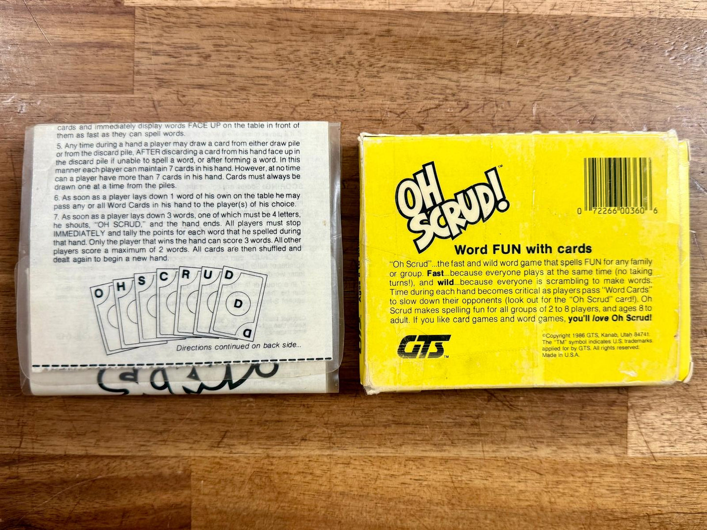 OH SCRUD! Card Game Word Fun Spelling Skills - Complete