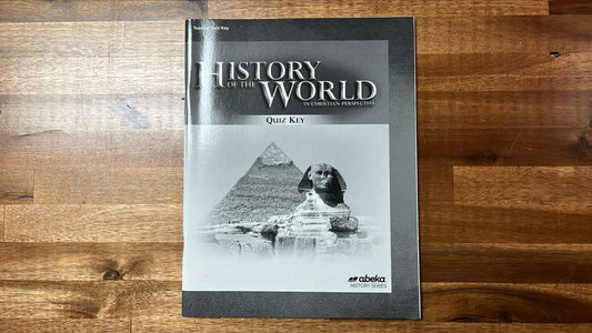 Abeka History of the World 5th Ed Grade 7 Key Set of 4 - VG