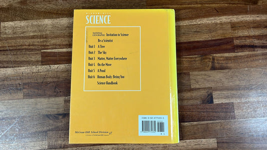 McGraw-Hill Science Grade 1 Textbook - HC, Good & Clean