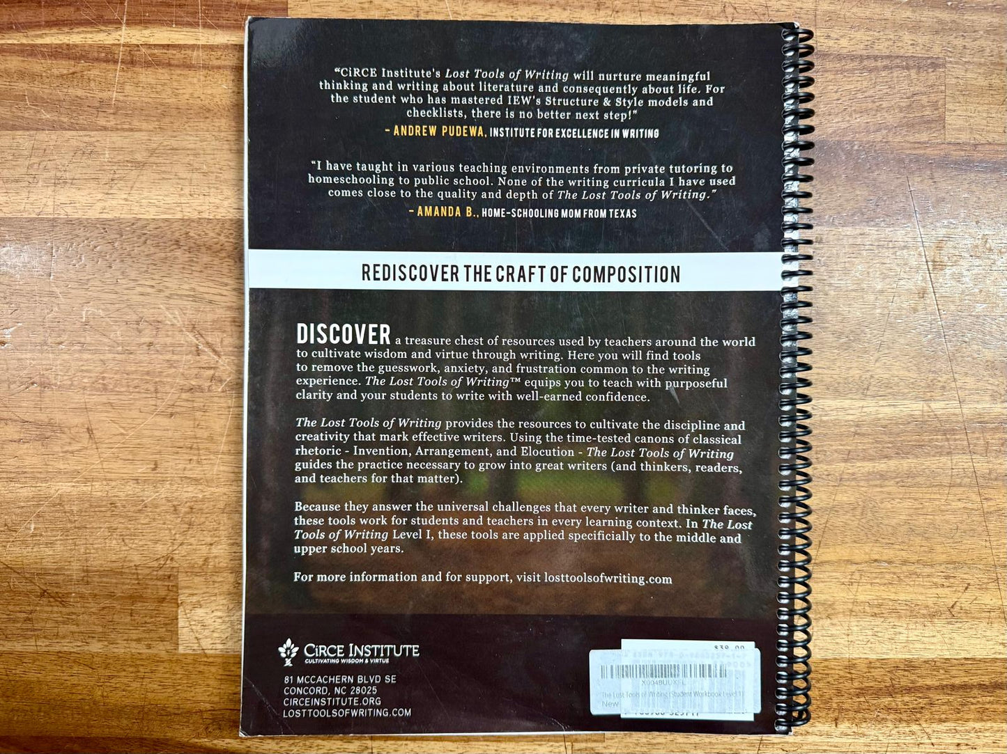 The Lost Tools of Writing Level 1 Student Workbook - VG