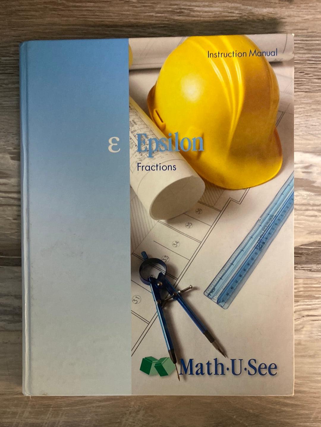 Epsilon Fractions: Instruction Manual by Steven P. Demme