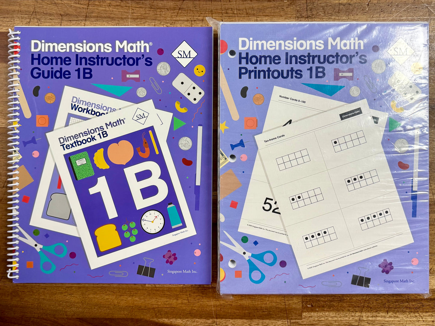 Singapore Dimensions Math 1B Set of 5 - Like New