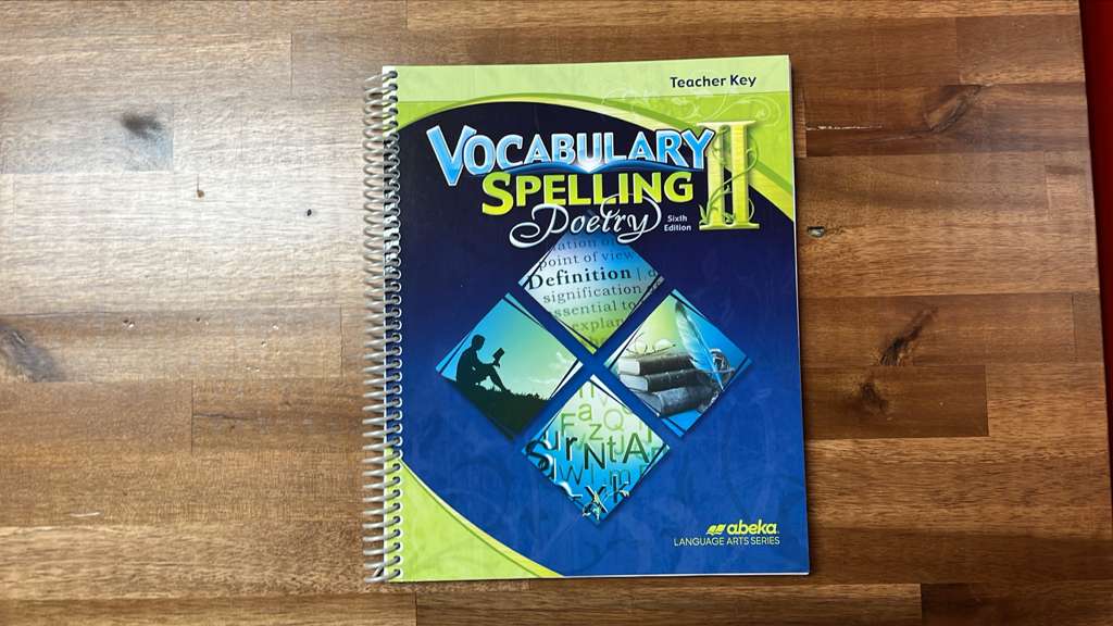 Abeka Vocabulary Spelling Poetry II Key Set 6 Ed - VG