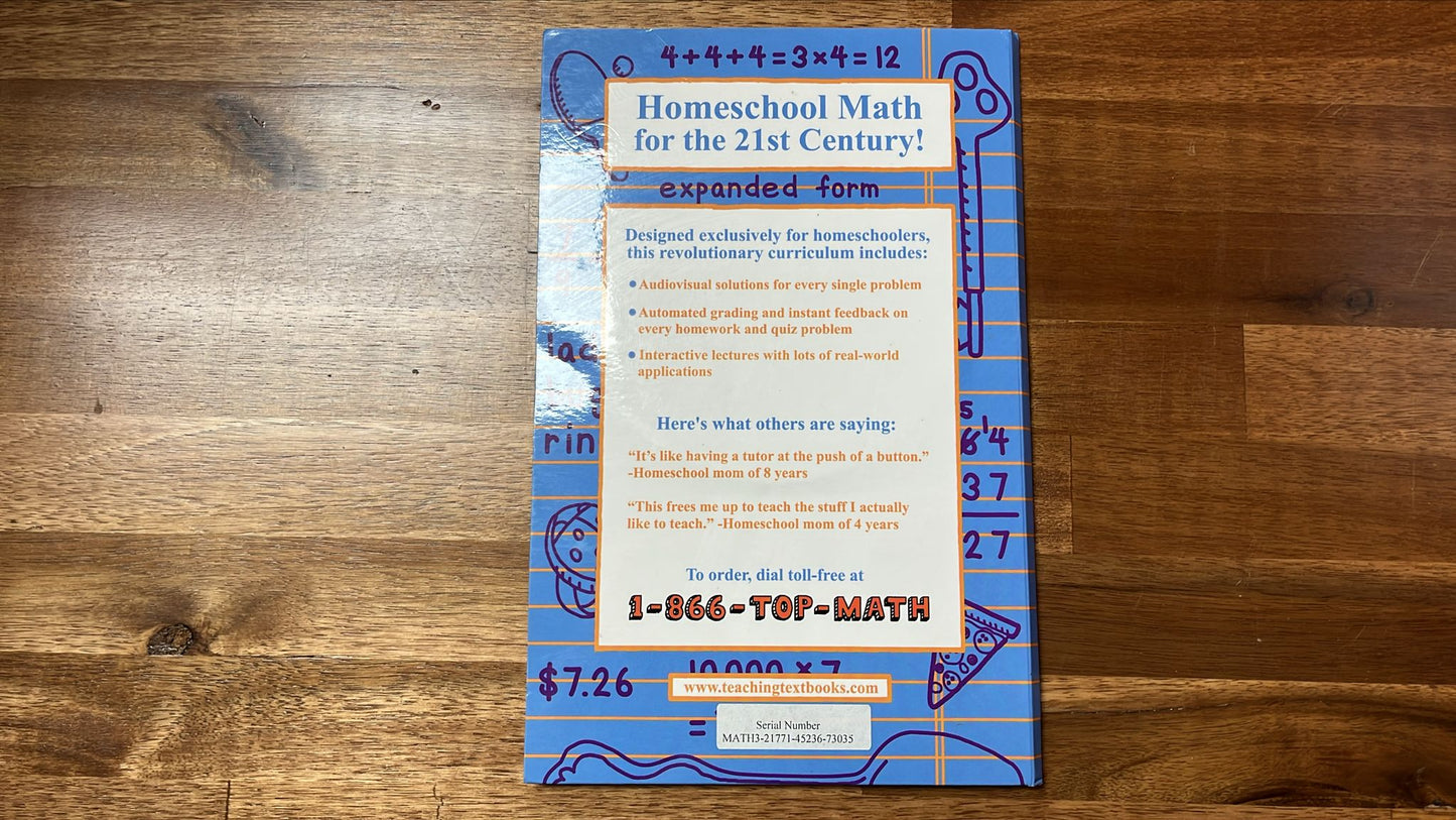 Teaching Textbooks Math 3 CD-ROM Set