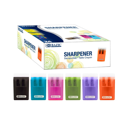 Dual Blades Sharpener w/ Lid & Receptacle
