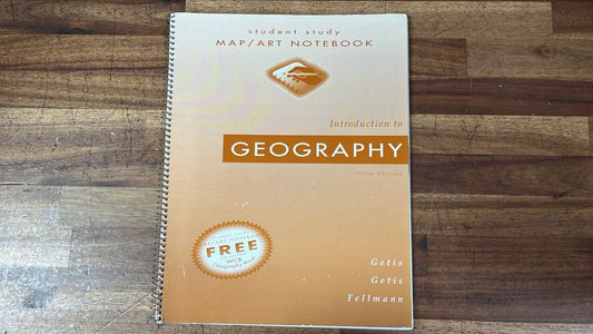 WCB publishers, Introduction to geography, 5th edition, student study Map/Art notebook