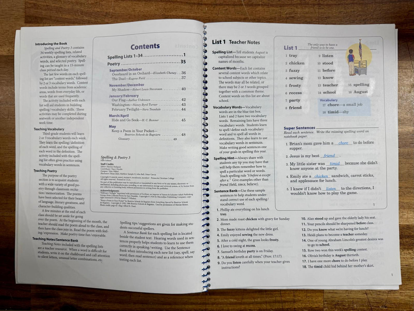 Abeka Spelling Vocabulary & Poetry 3 5th Ed Set
