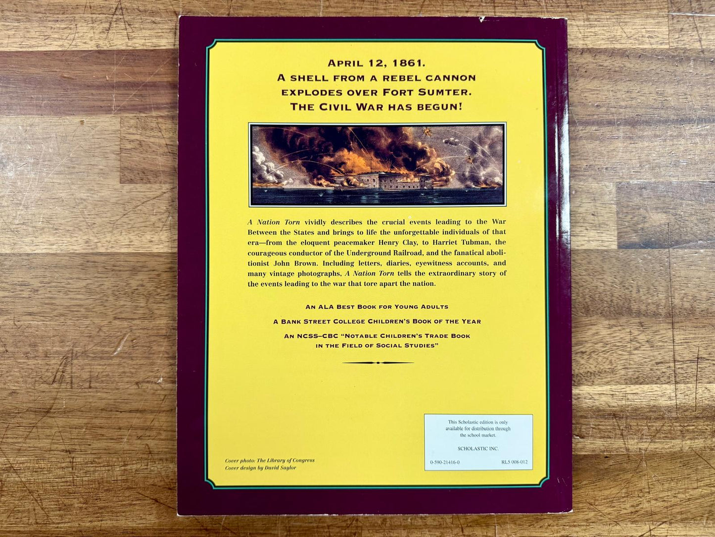 A Nation Torn Story of How the Civil War Began - Delia Ray, VG