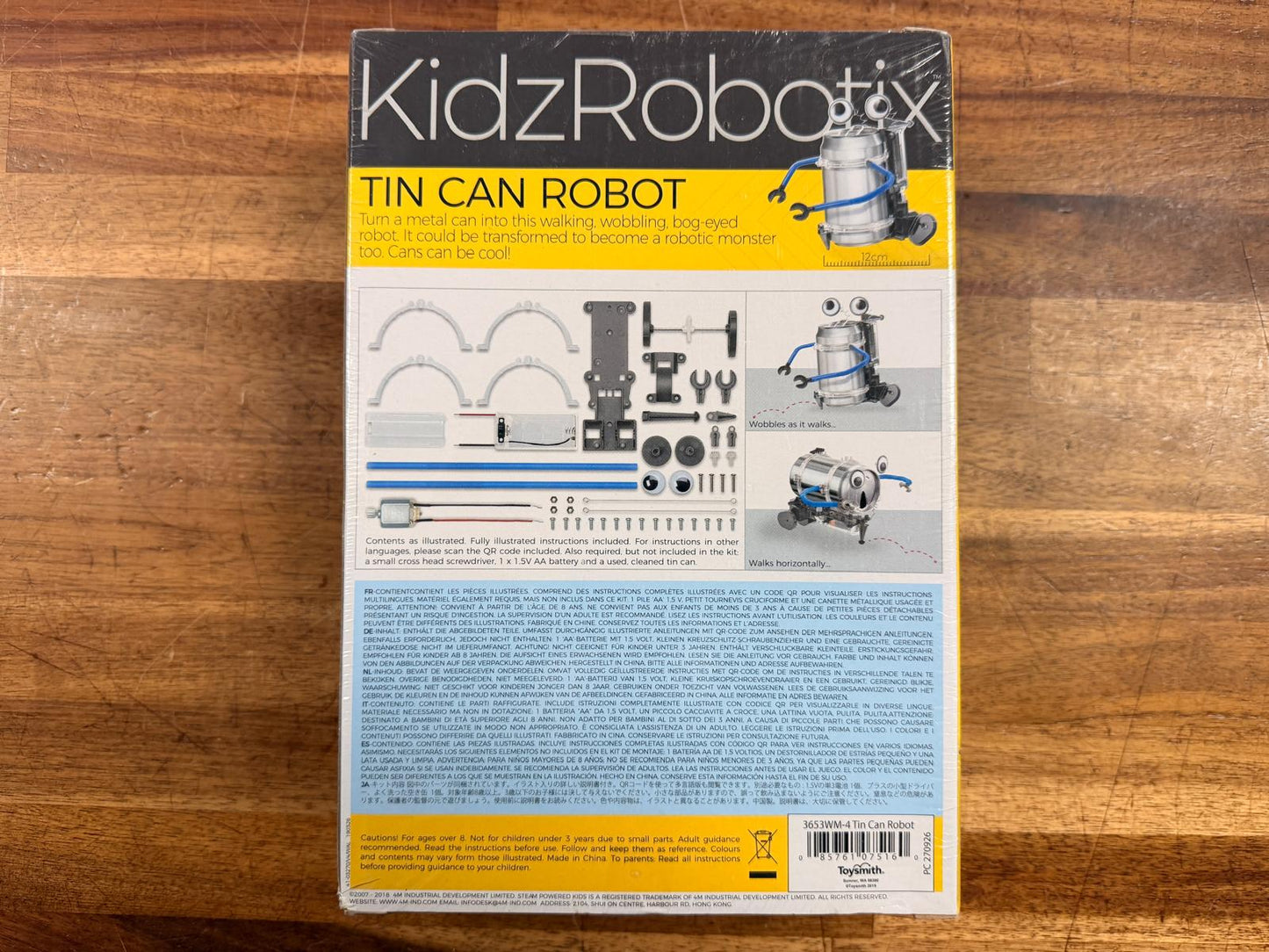 KidzRobotix Tin Can Robot (NEW) DIY STEAM Kit for Ages 8+