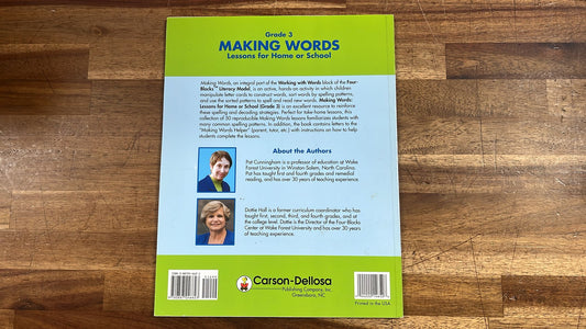 grade 3, making words, lessons for home or school, Carson-Dellosa Publishing Company