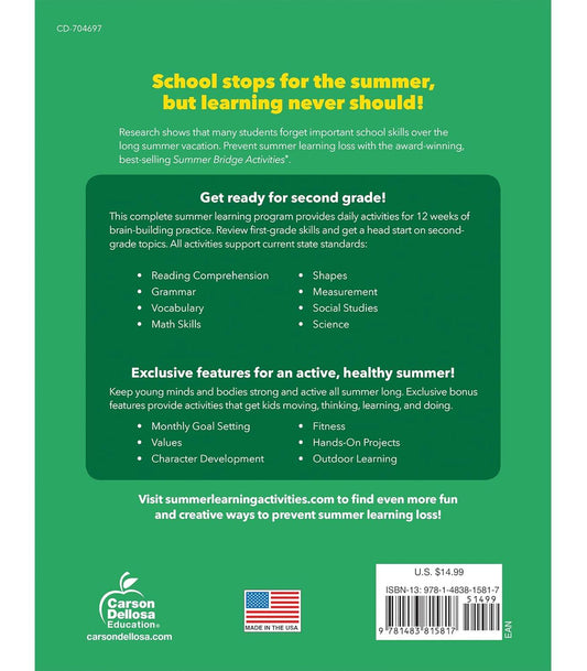 Summer Bridge Activities 1st to 2nd Grade Workbook (Condition - GOOD)