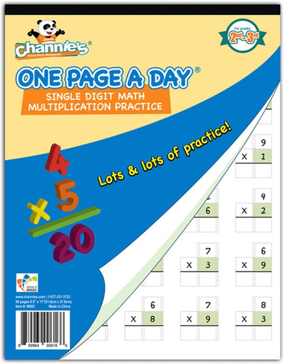 Channie's One Page A Day Single Digit Multiplication