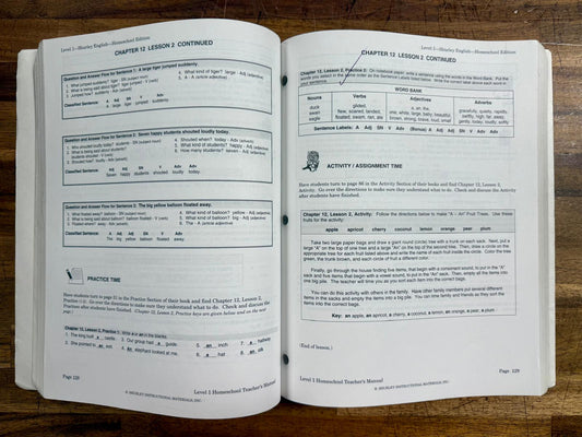 Shurley English Level 1 Teacher Manual - no CD