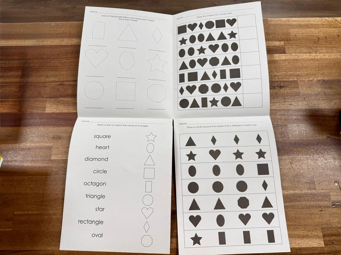 Teaching Tree Posters of 2: Colors & Shapes Eng & Spanish