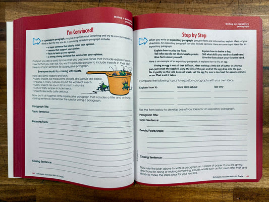 Scholastic 4th Grade Workbook w Motivational Stickers - VG