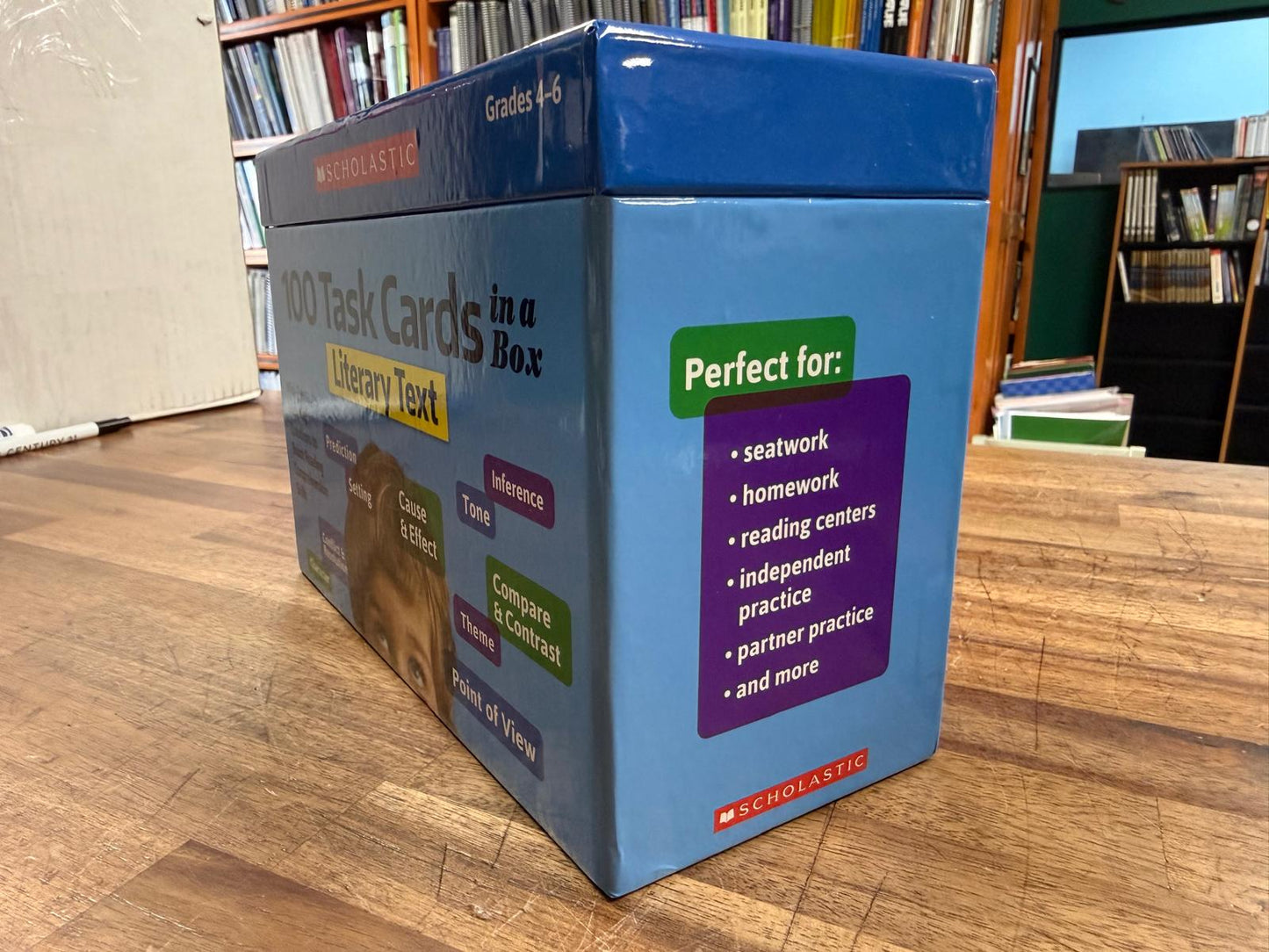 100 Task Cards in a Box: Literary Text, Grades 4-6 - VG