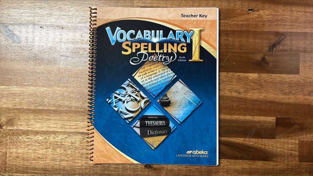 Abeka Vocabulary Spelling Poetry I Key Set 6 Ed Grade 7 - VG