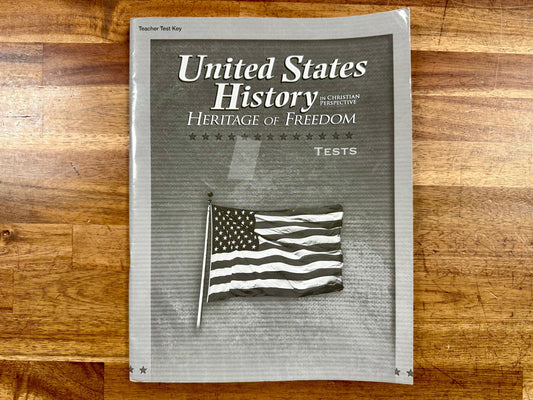 Abeka US History Heritage of Freedom Test Key 3rd Ed - VG