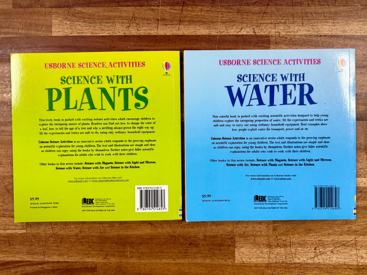 Usborne Science Activities Set: Plants & Water - Like New