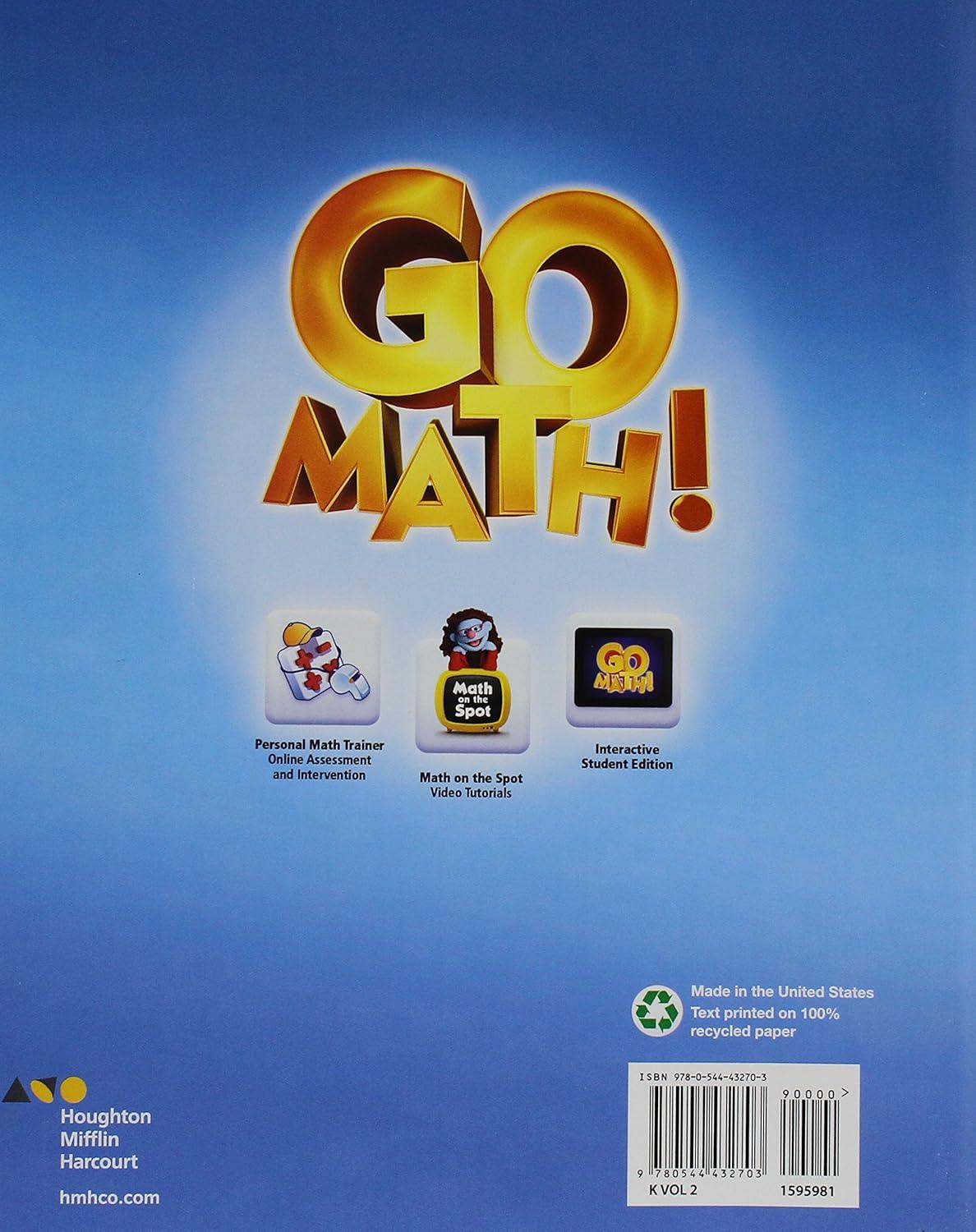 Student Edition Volume 2 Grade K 2015 (Go Math!)