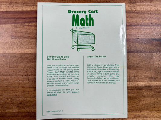 Grocery Cart Math by Jaye Hansen 1994 Edition