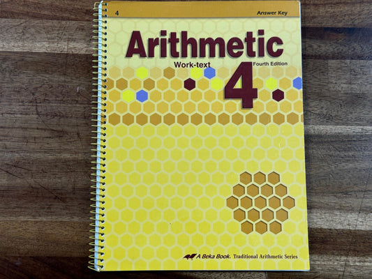 ABEKA Arithmetic Work-Text 4th Ed Grade 4 Answer Key - USED