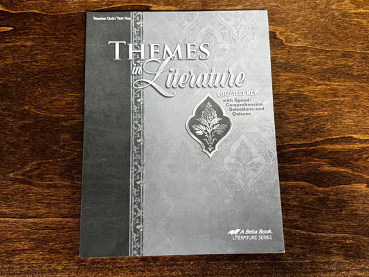 Abeka Themes in Literature Teacher Quiz / Test Key - Literature Series (Condition - GOOD)