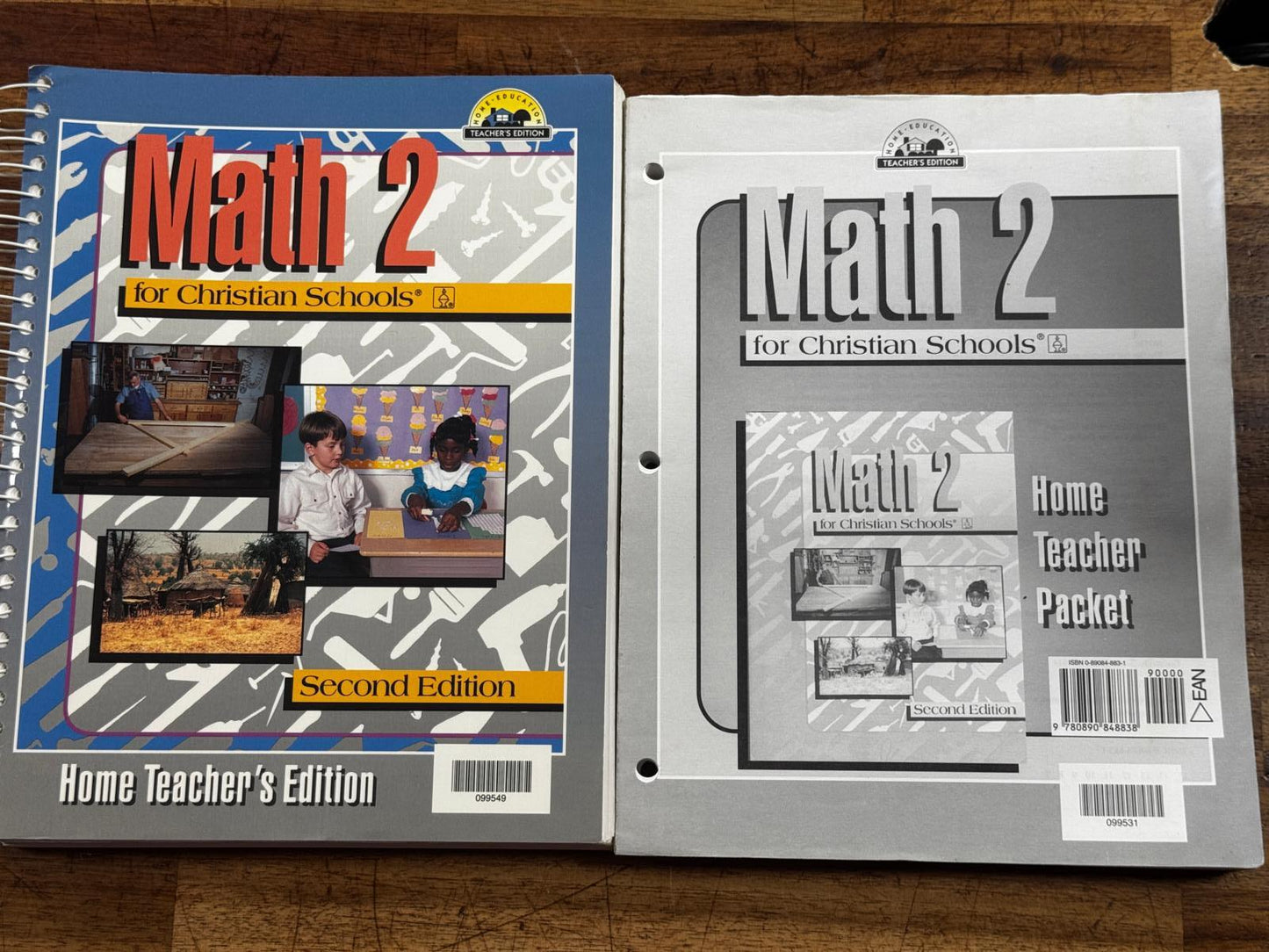 BJU Math 2 for Christian Schools 2nd Ed Home Teacher's Edition - Condition GOOD & CLEAN