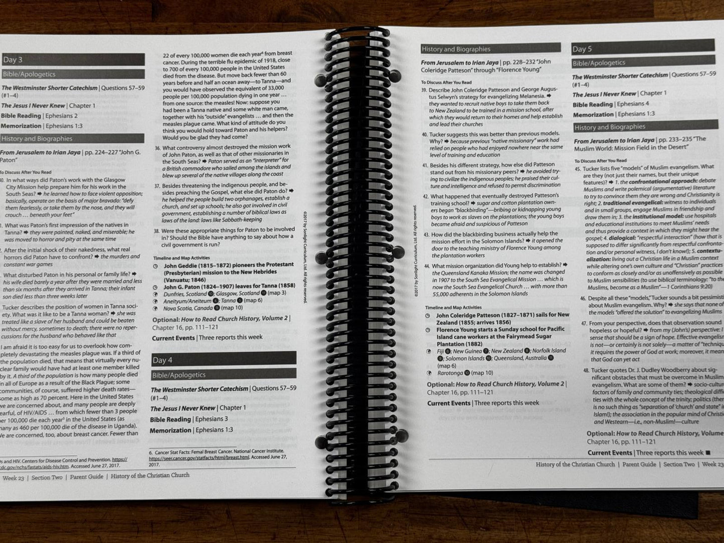 Sonlight History of the Christian Church Level 220 SET - Condition GOOD & CLEAN