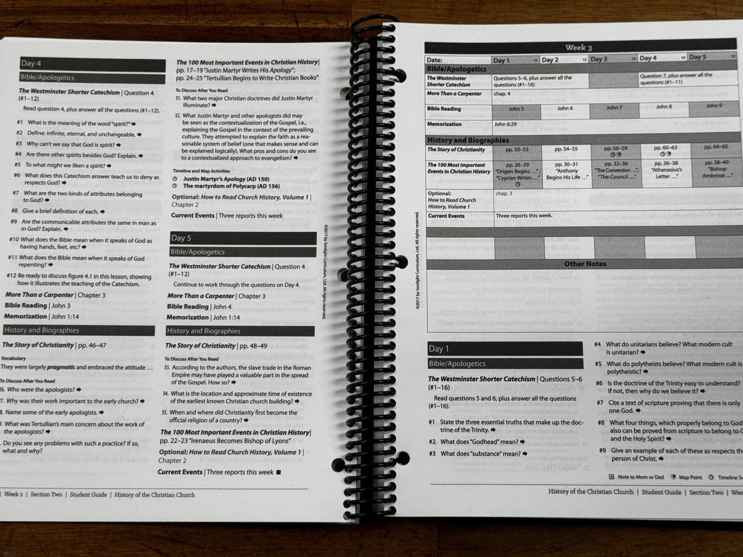 Sonlight History of the Christian Church Level 220 SET - Condition GOOD & CLEAN