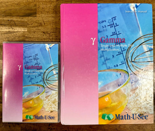 Math-U-See Gamma Set of 3 – Instruction Manual, Tests, and DVD