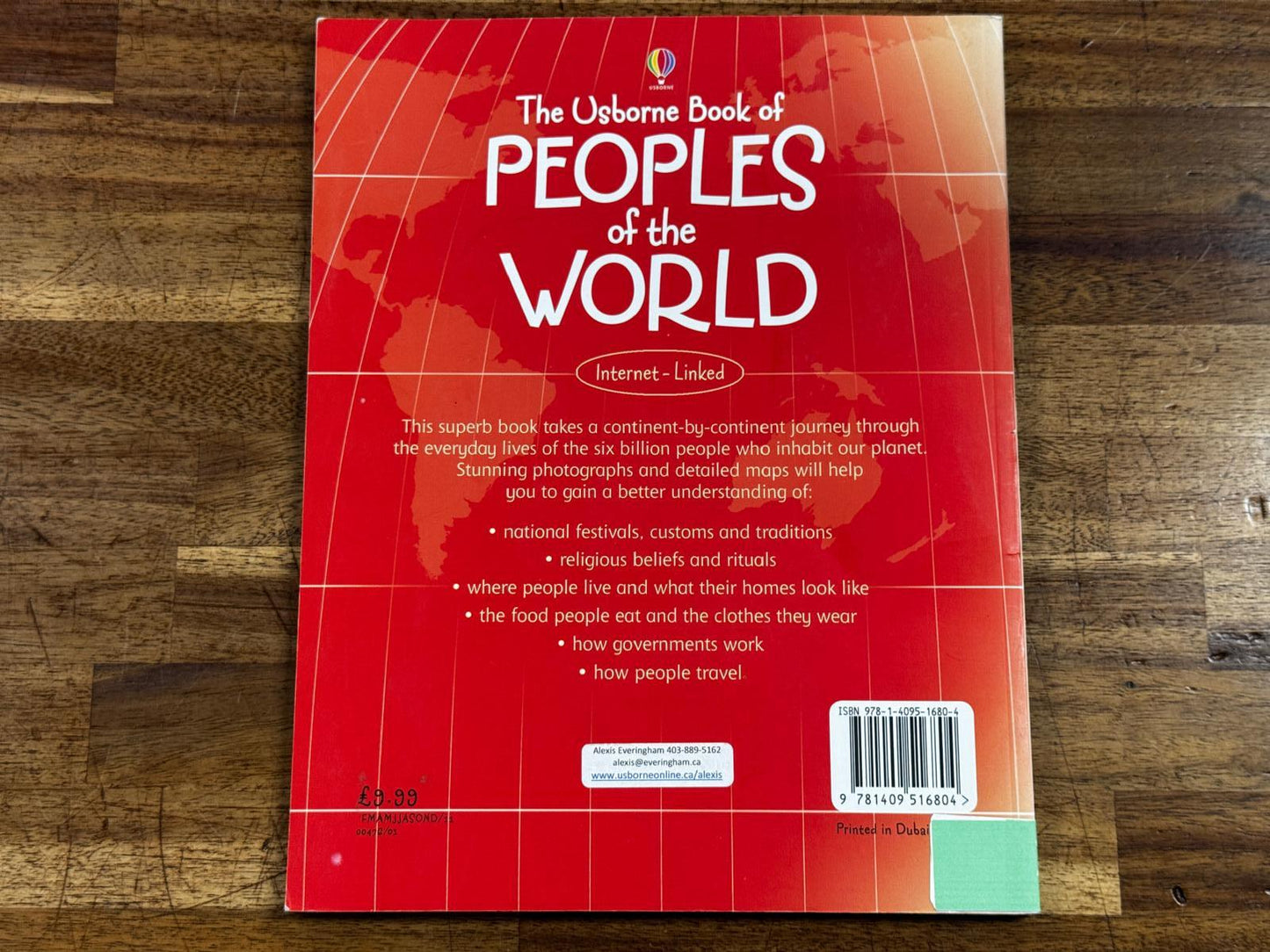The Usborne Book of Peoples of the World - Condition GOOD & CLEAN