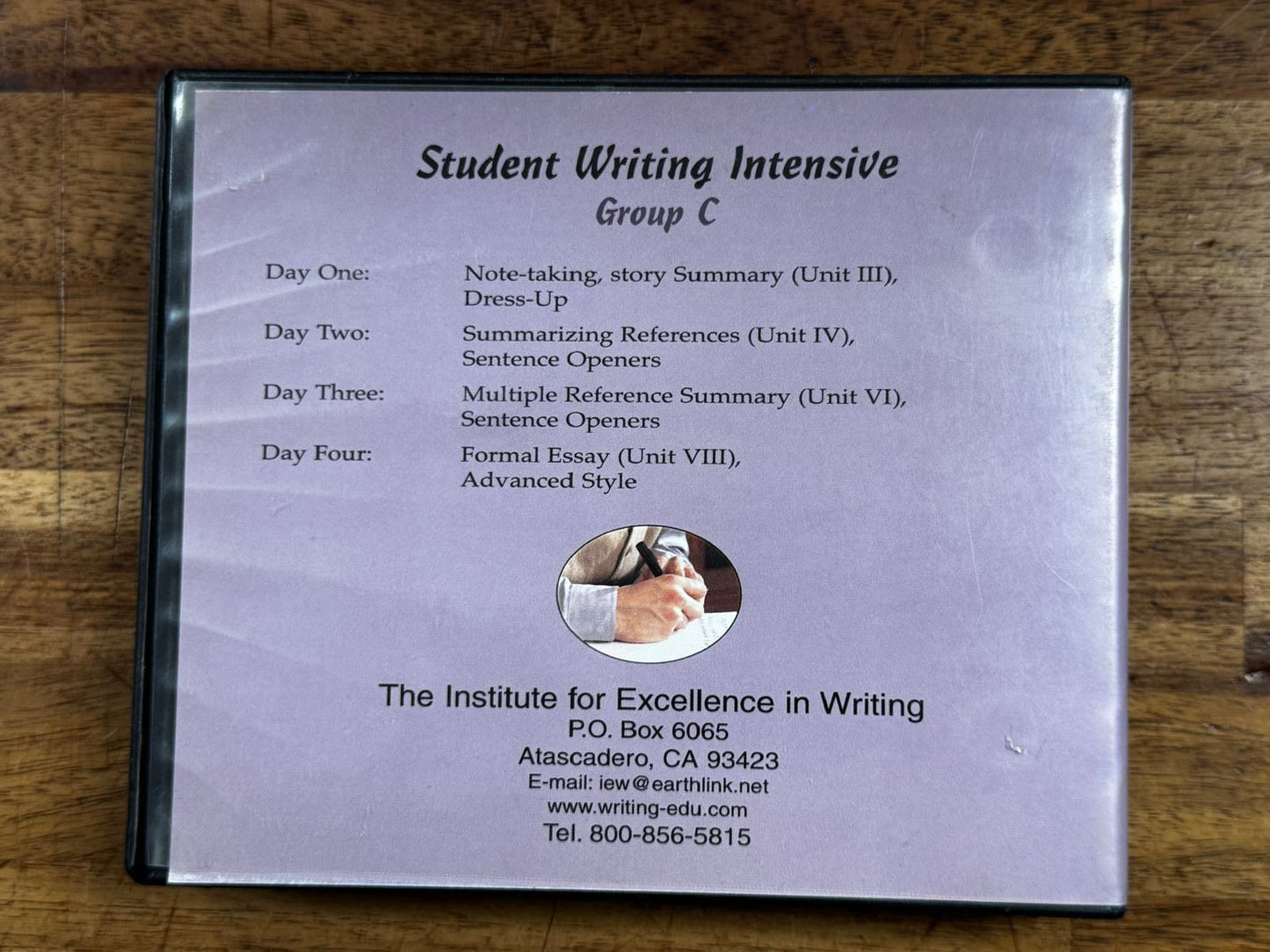 IEW Student Writing Intensive Group C DVD - Condition COMPLETE