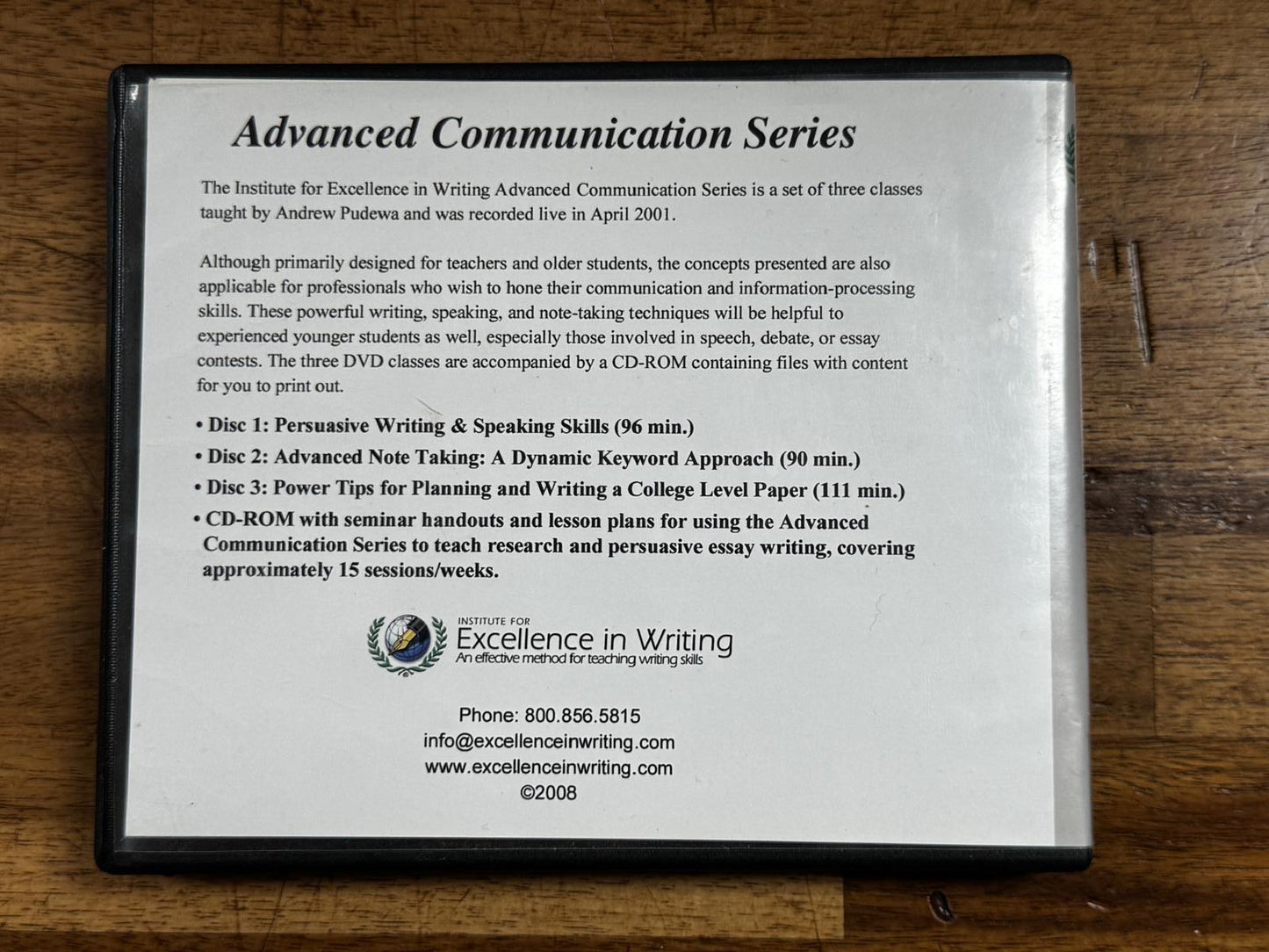 IEW Advanced Communication Series DVD & CD-ROM SET (2008) – Condition: GOOD & COMPLETE