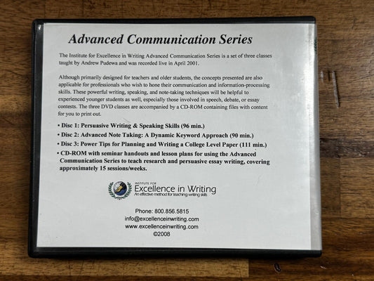 IEW Advanced Communication Series DVD & CD-ROM SET (2008) – Condition: GOOD & COMPLETE