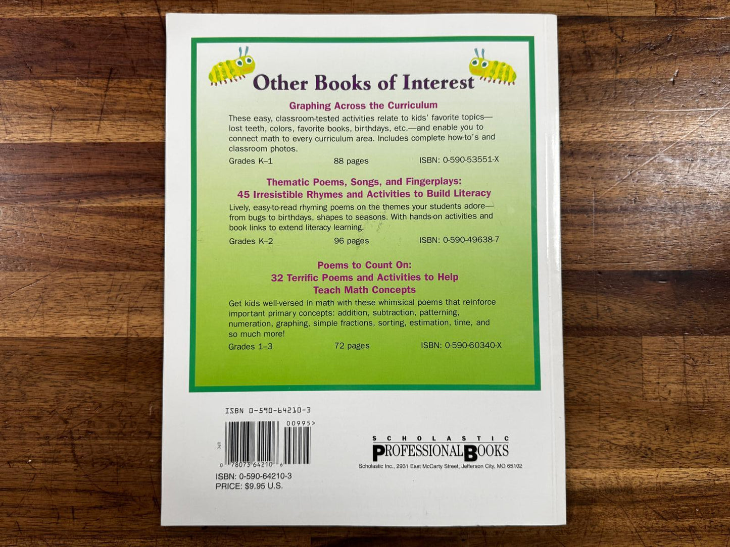Scholastic Counting Caterpillars and Other Math Poems - Condition GOOD