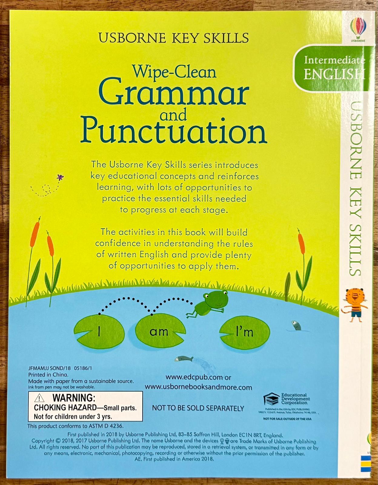 Usborne Key Skills Intermediate English: Wipe-Clean Grammar and Punctuation
