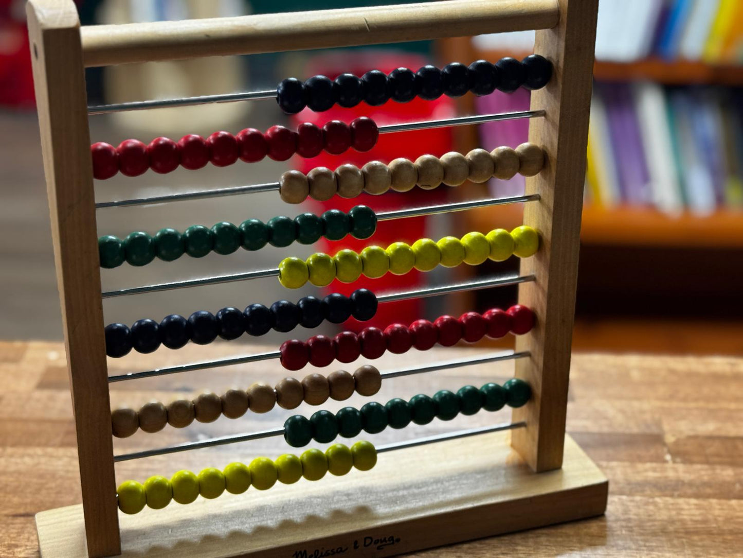 Melissa & Doug Abacus - Classic Wooden Counting Toy With 100 Beads