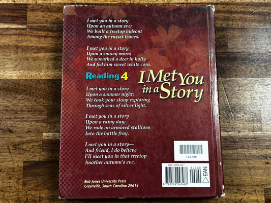 BJU Reading 4 I Met You in a Story (2nd Edition)