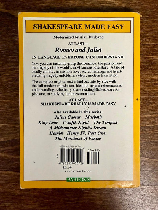 Romeo and Juliet (Shakespeare Made Easy Series)
