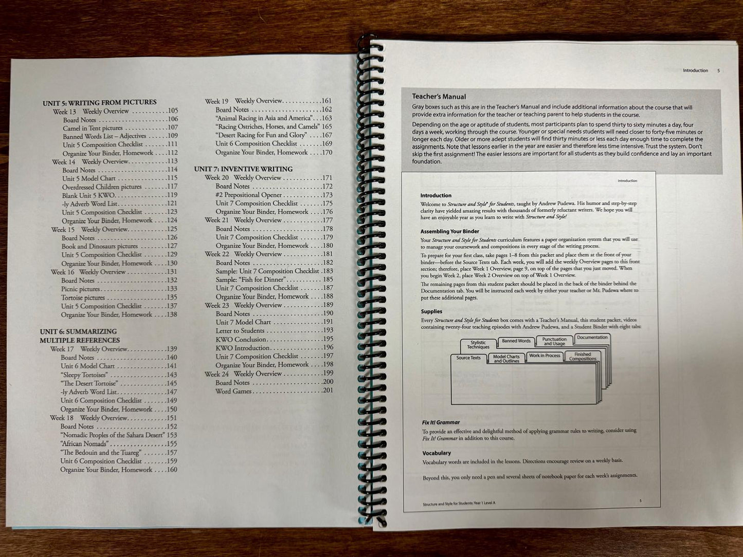 IEW Structure and Style for Students: Year 1 Level A Teacher's Manual